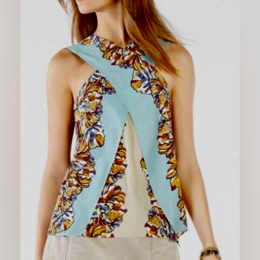 BCBGMaxAzria Maryssa Floral Blouse, sz Small